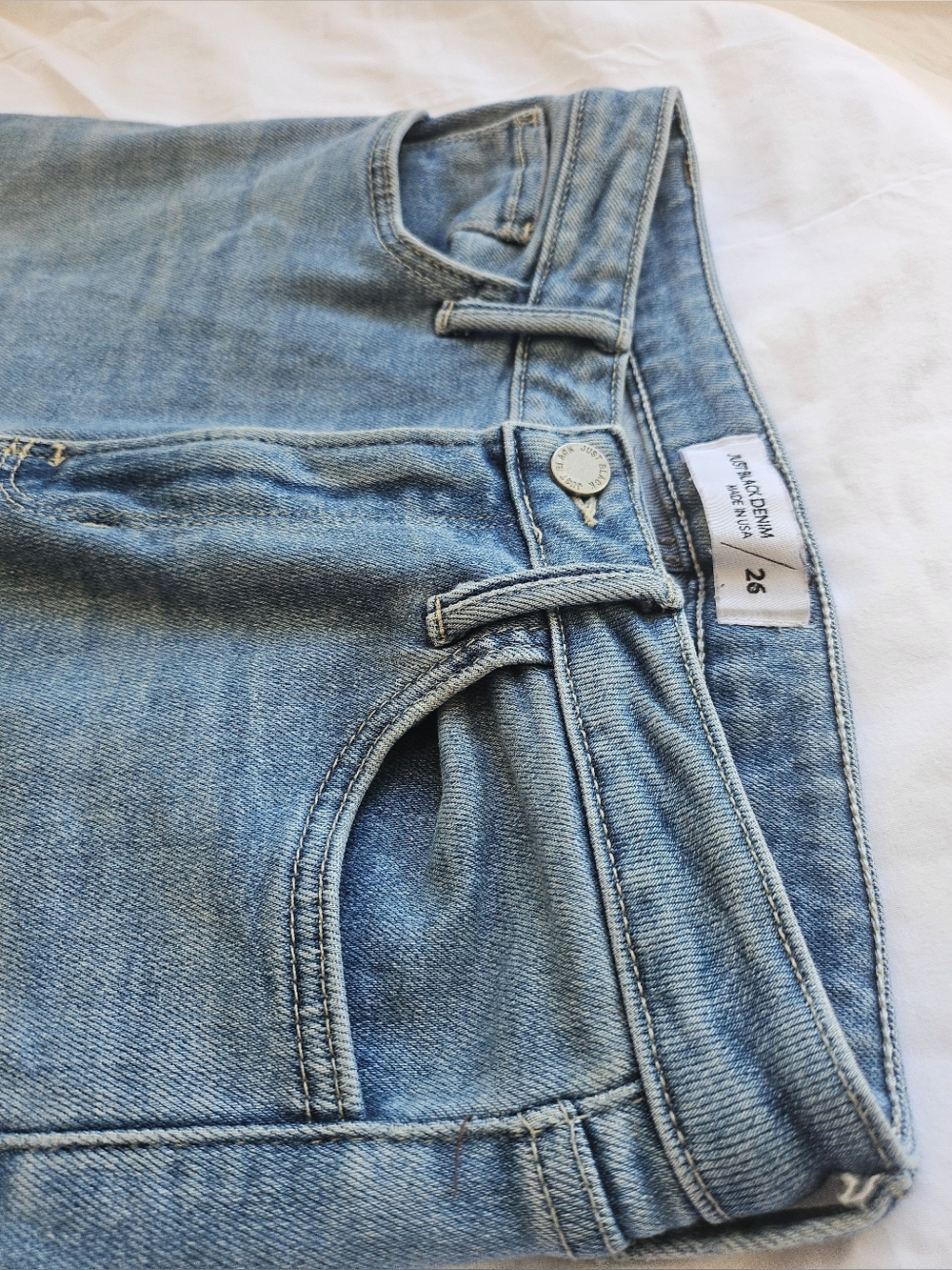 Just Black Denim Light Wash Straight Leg Jeans Size 26